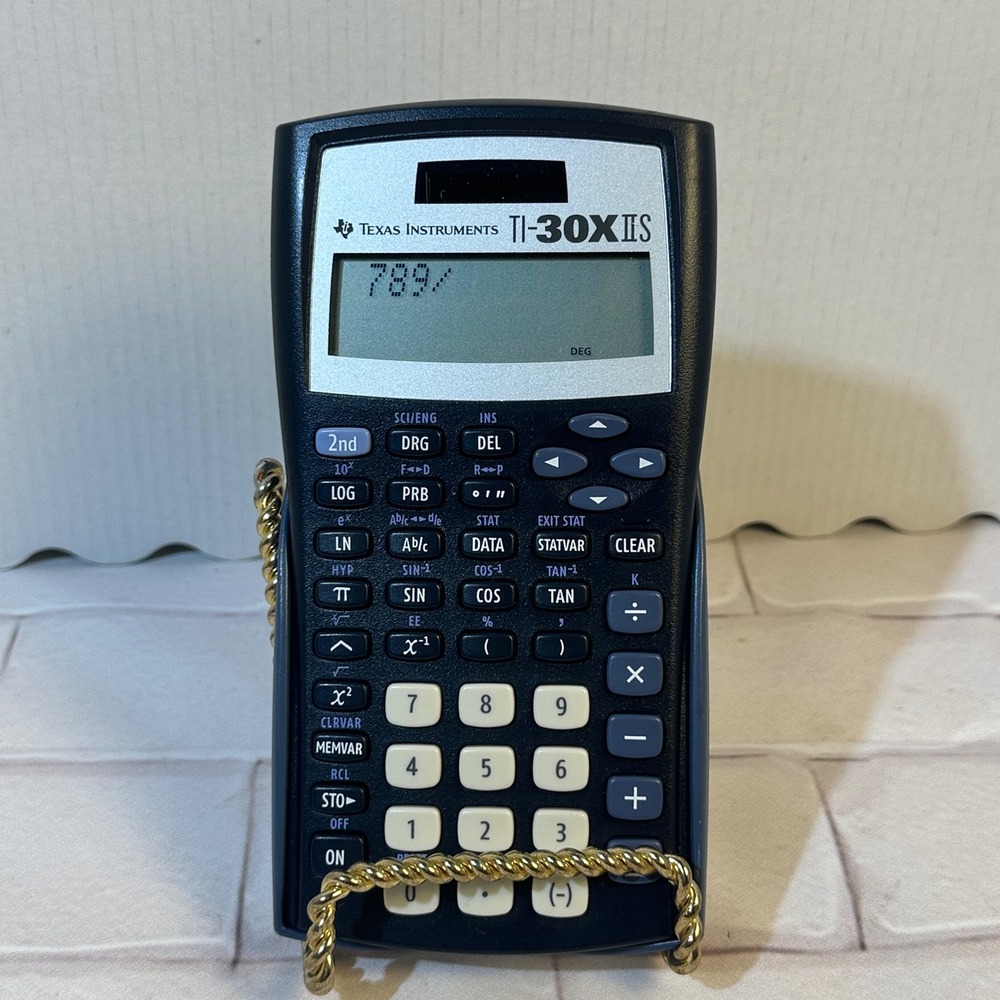 Texas Instruments TI-30XIIS Scientific Calculator Navy Blue‎ Two-Line Display